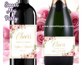 Blush Wine Labels,Blush champagne labels,(31gw)